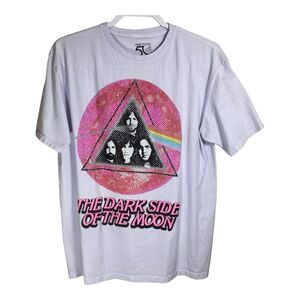 Pink Floyd Dark Side of the Moon 50th Anniversary T-Shirt XL Lavender DSOTM